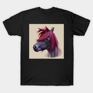 Shetland Pony Pink Maned Horse T-Shirt